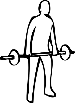 Weightlifter Silhouette Graphic PNG with transparent background
