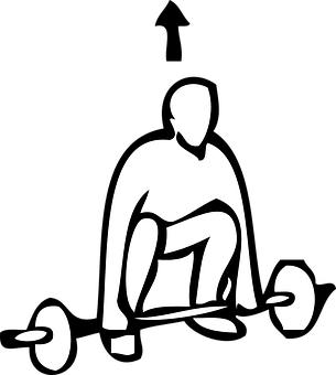Weightlifter Silhouette Graphic PNG with transparent background