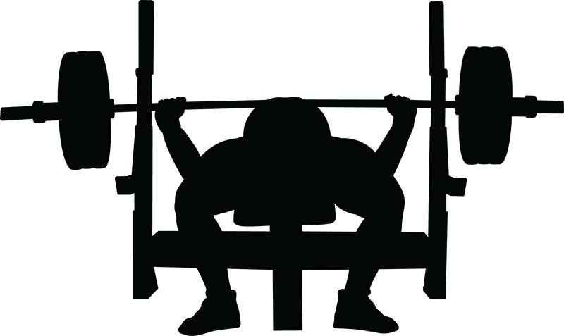 Weightlifting Silhouette Squattingwith Barbell PNG with transparent background