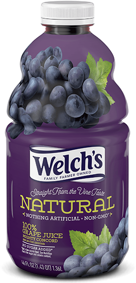 Welchs Natural Concord Grape Juice Bottle