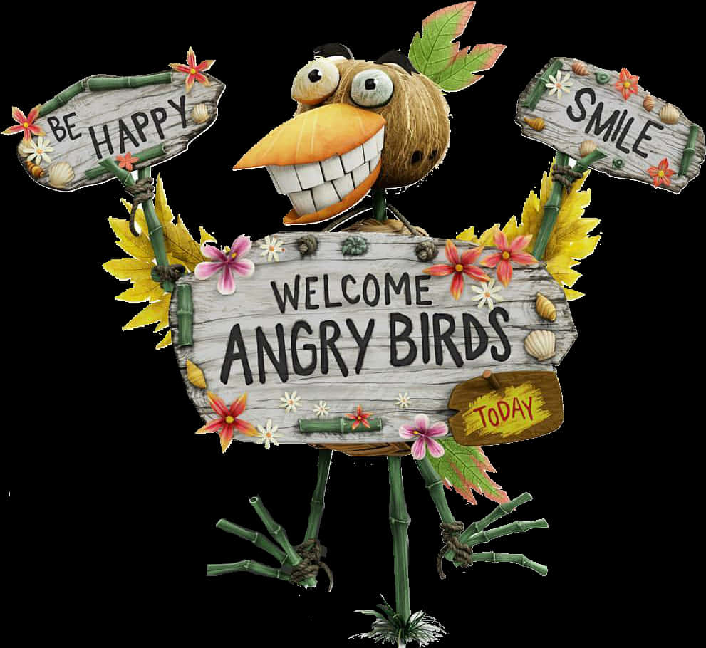 Welcome Angry Birds Signage Artwork