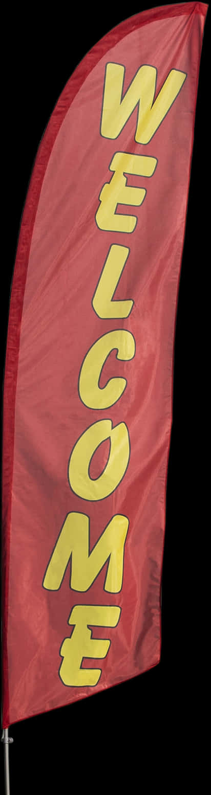 Welcome Customers With Our Yellow On Red 'welcome - Banner, HD Png Download PNG with transparent background