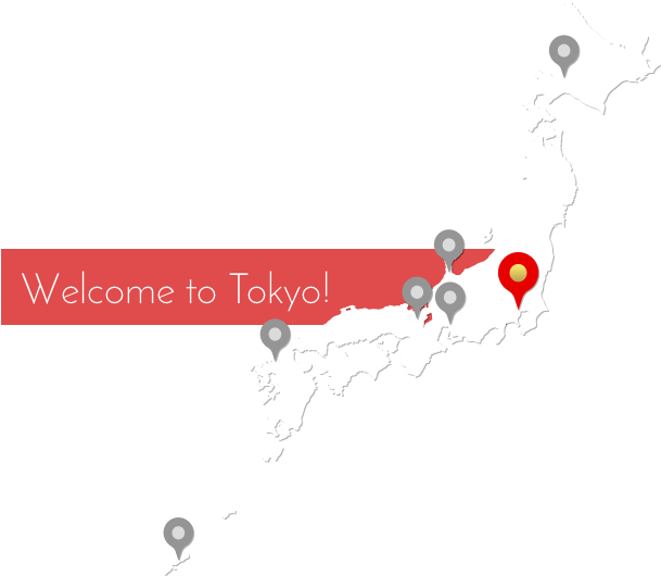 Welcometo Tokyo Map Graphic