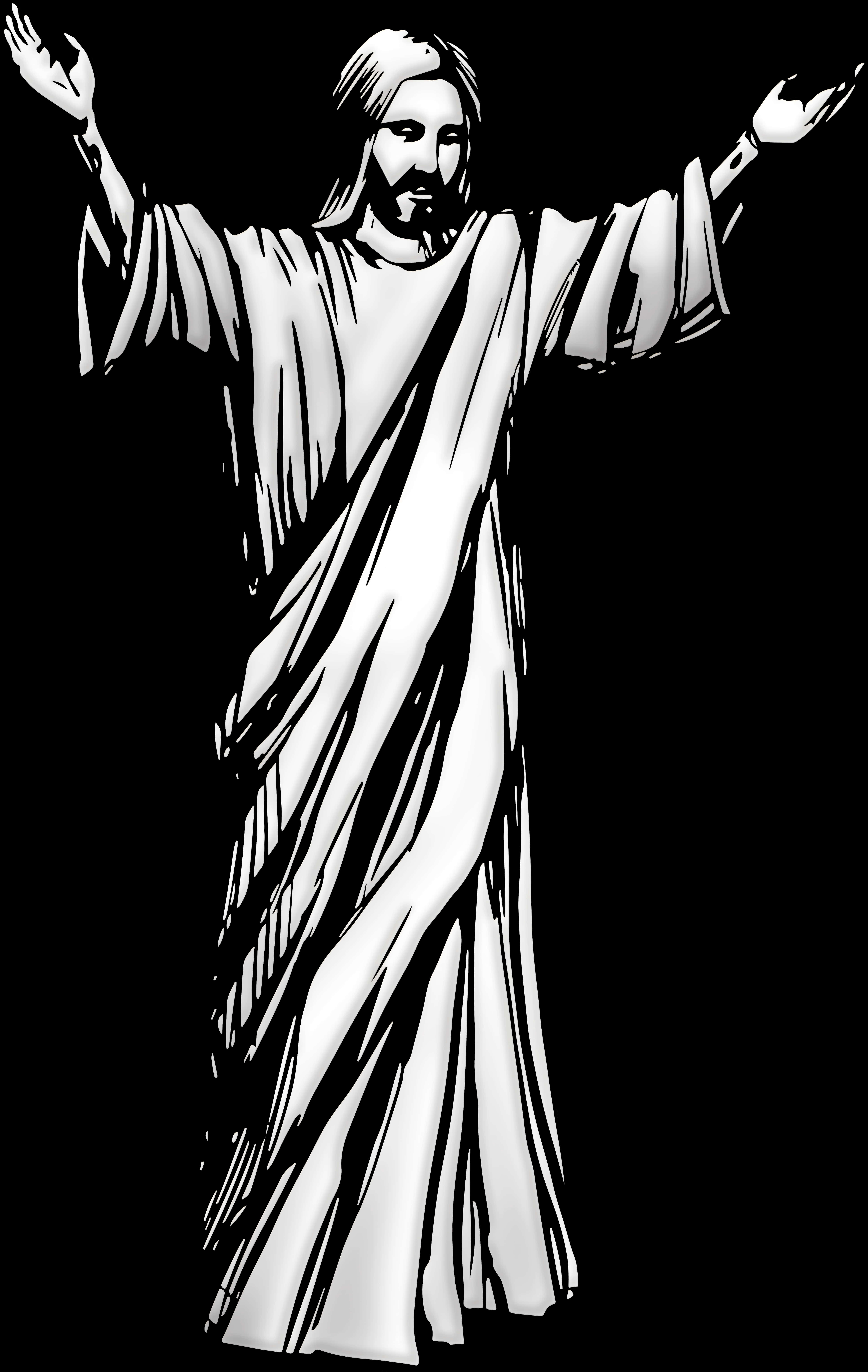 Transparent Jesus Clipart Png - Jesus Christ Black And White, Png Download PNG with transparent background