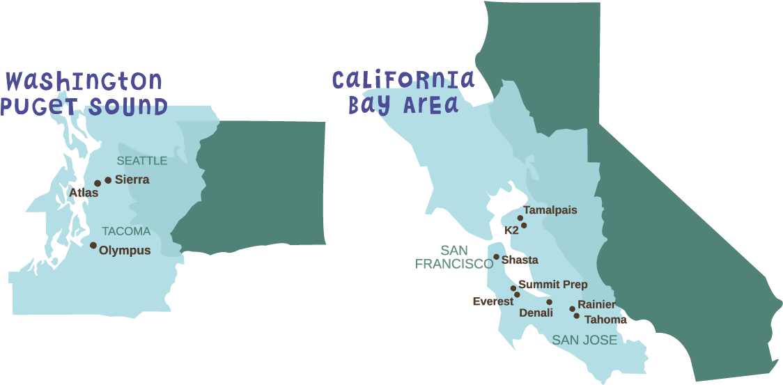 West Coast Summit Prep Map PNG with transparent background