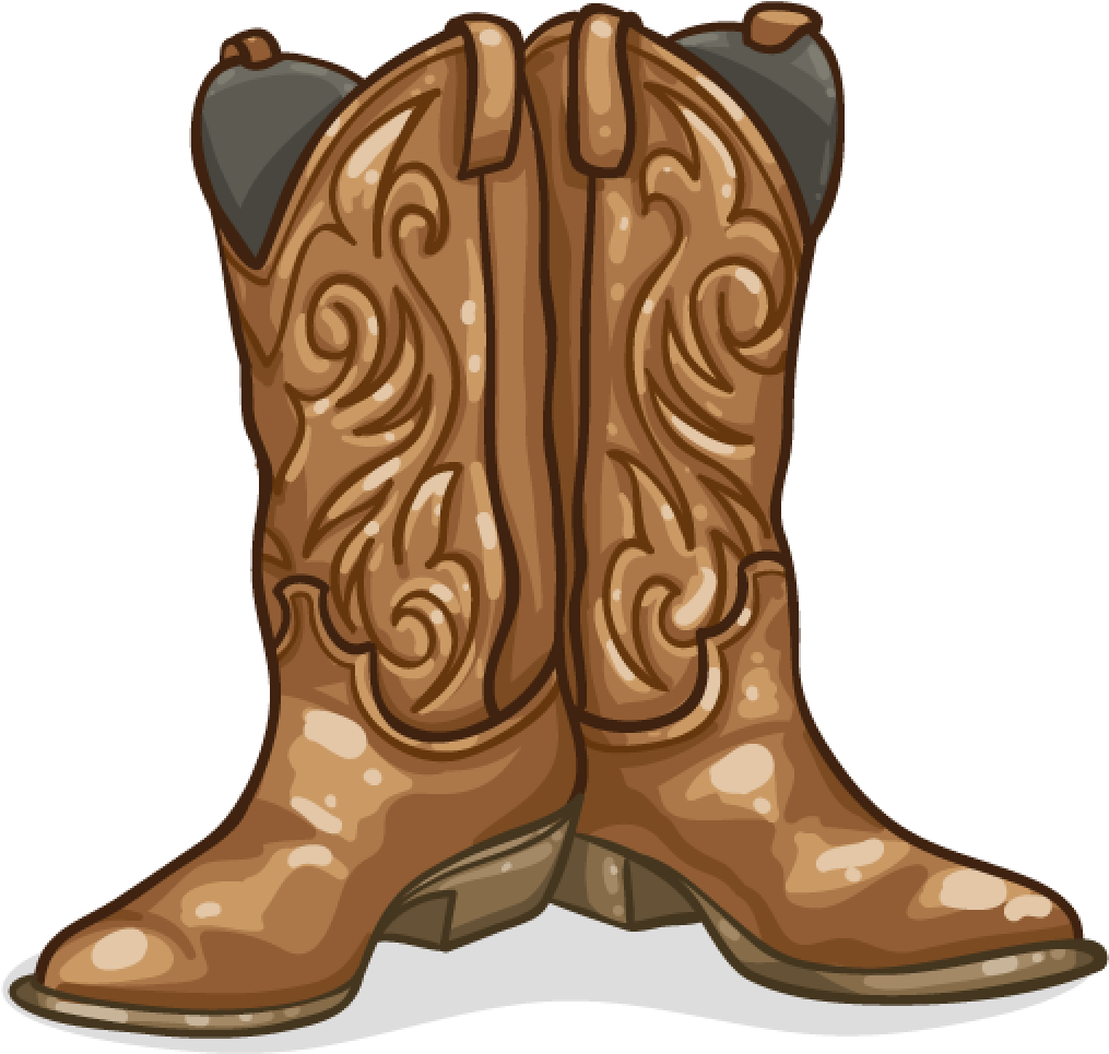 Western Cowboy Boots Illustration