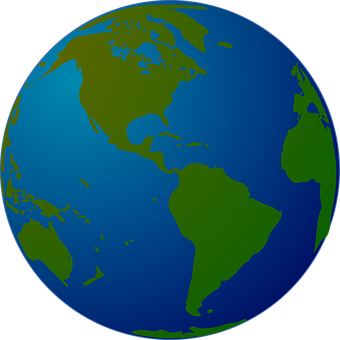 Western Hemisphere Globe View PNG with transparent background