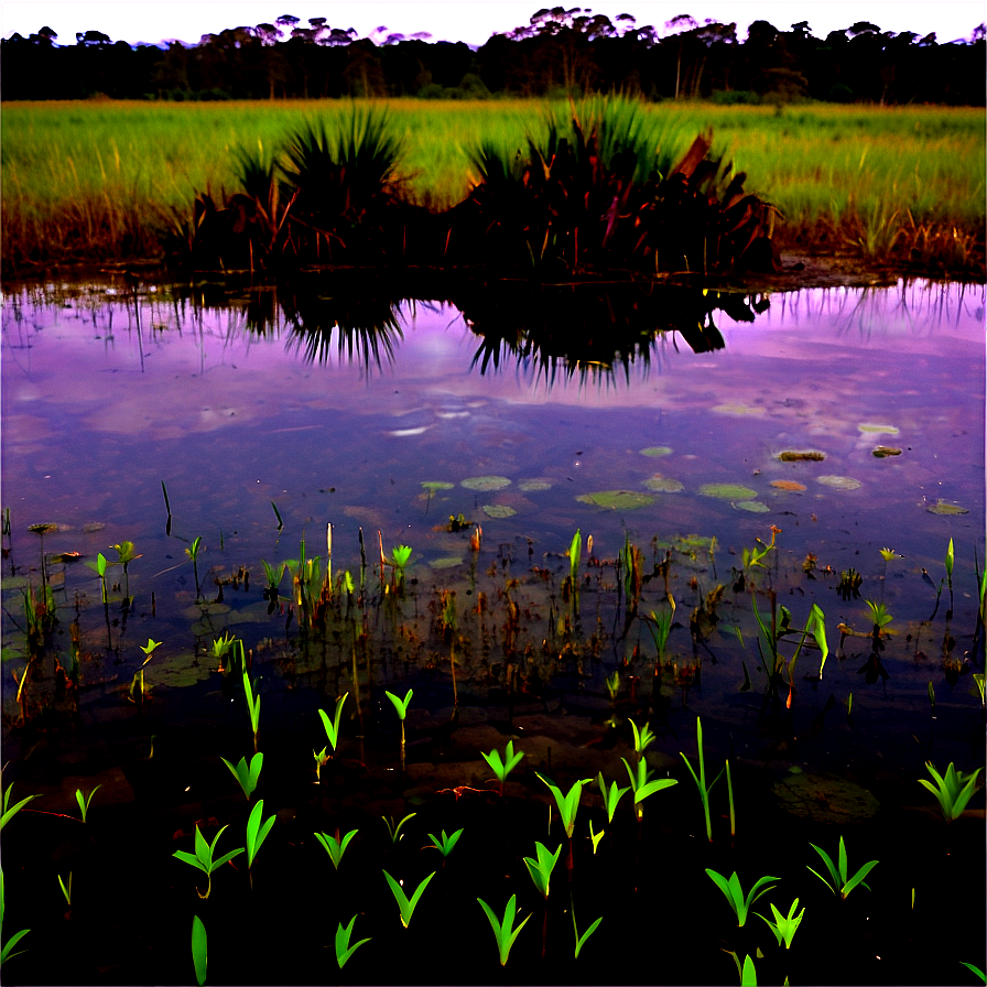 Wet Marshland Area Png 4