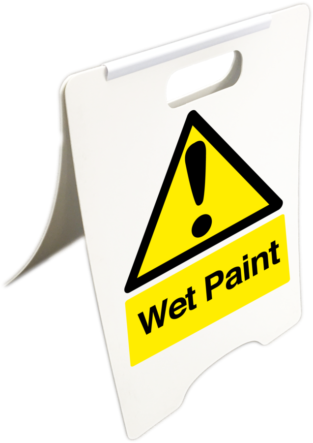 Wet paint sign warning PNG image with a transparent background, free high-resolution download