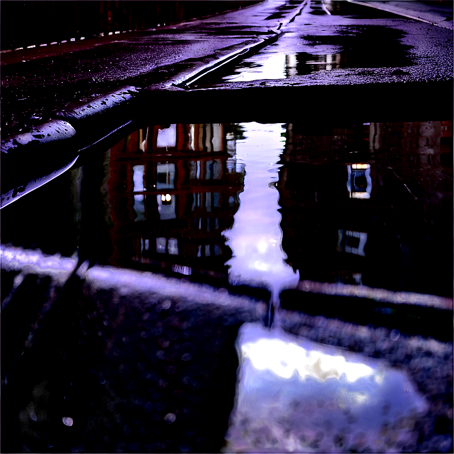 Wet Street Reflections PNG ouo PNG with transparent background