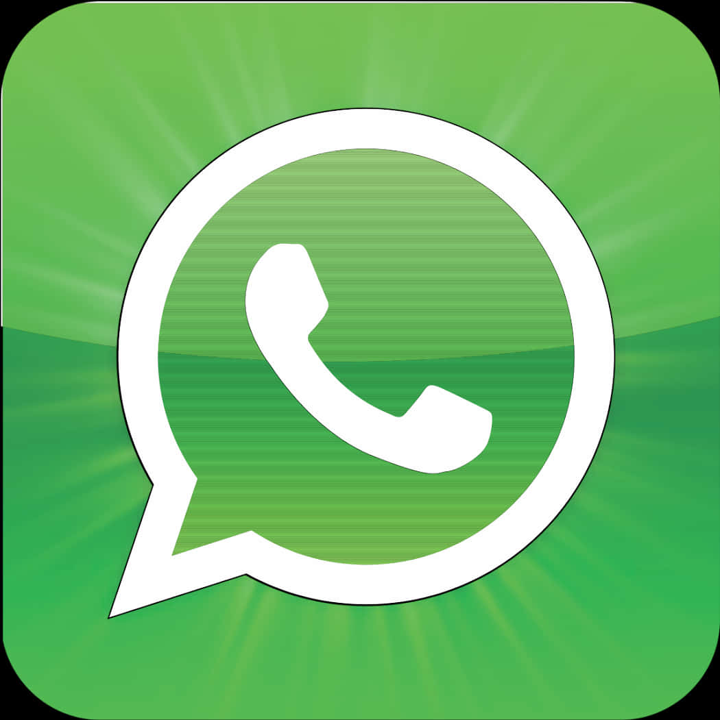Whats App Logo Green Background PNG with transparent background