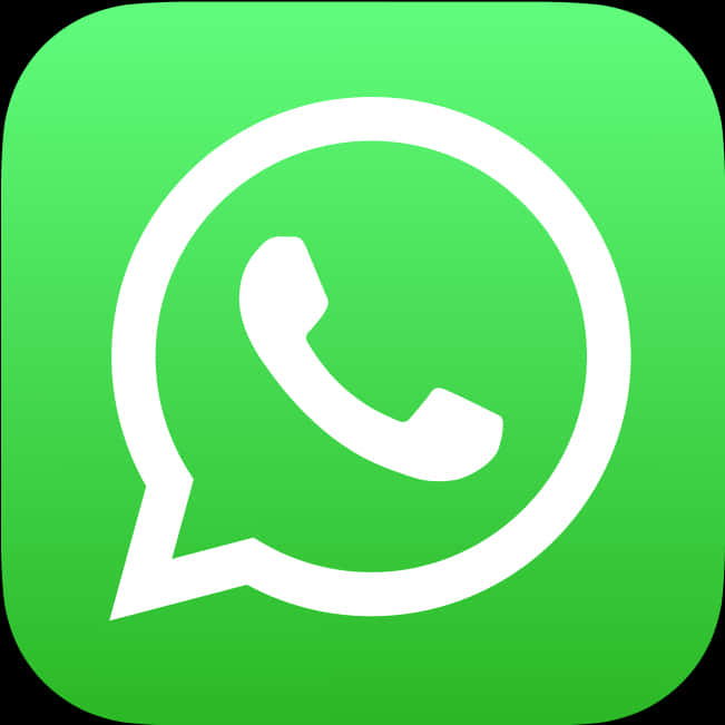 Whats App Logo Green Background PNG with transparent background
