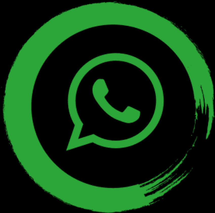 Whats App Logo Grunge Style PNG with transparent background