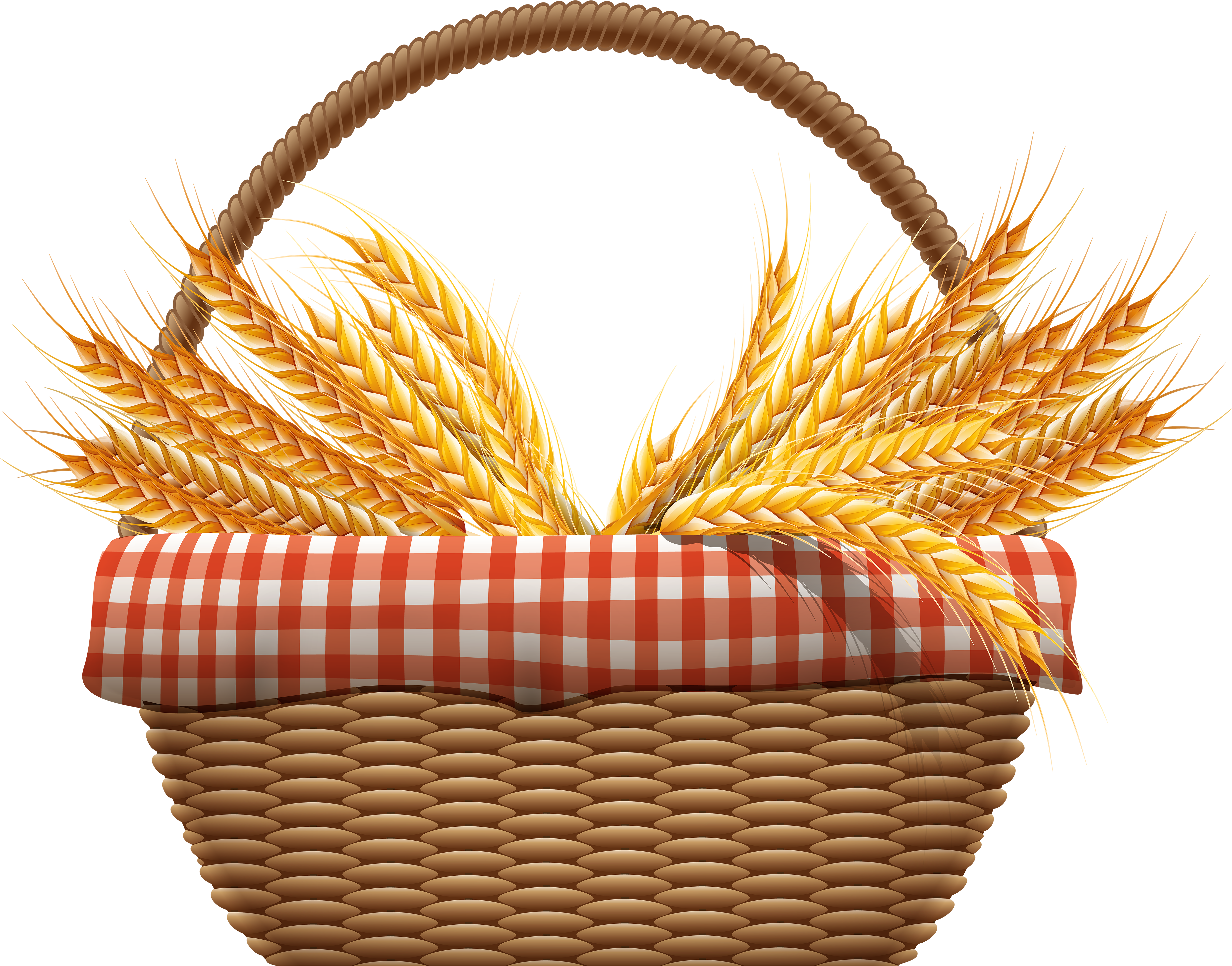 Wheat Computer File Autumn - Basket Of Wheat Cartoon, HD Png Download PNG with transparent background