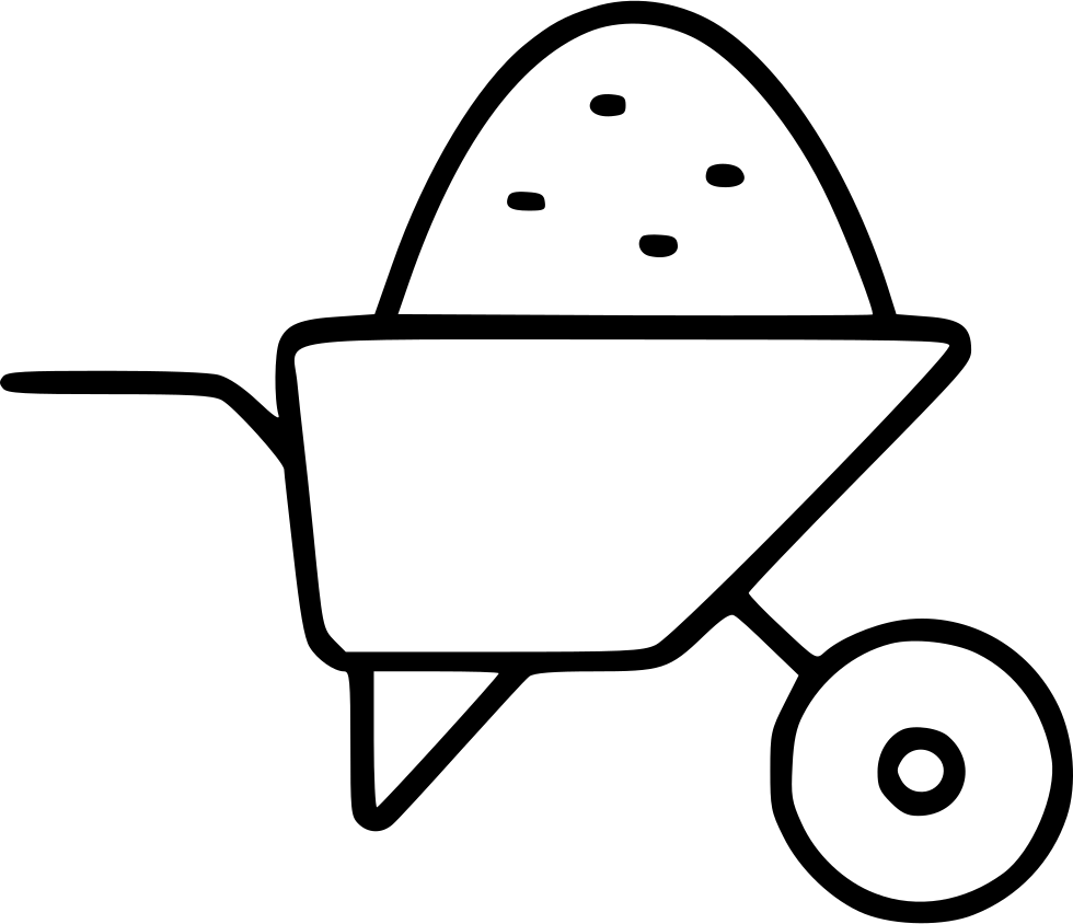 Wheelbarrow Outline Graphic