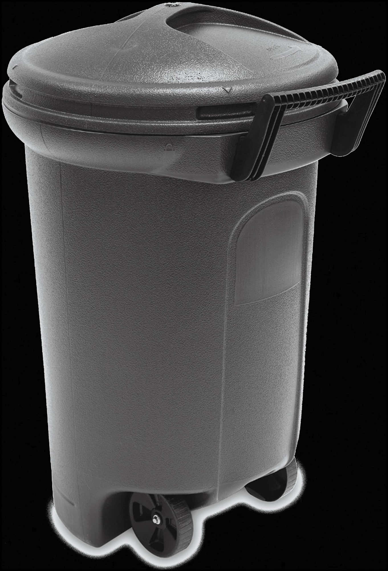 Wheeled Plastic Garbage Bin PNG with transparent background