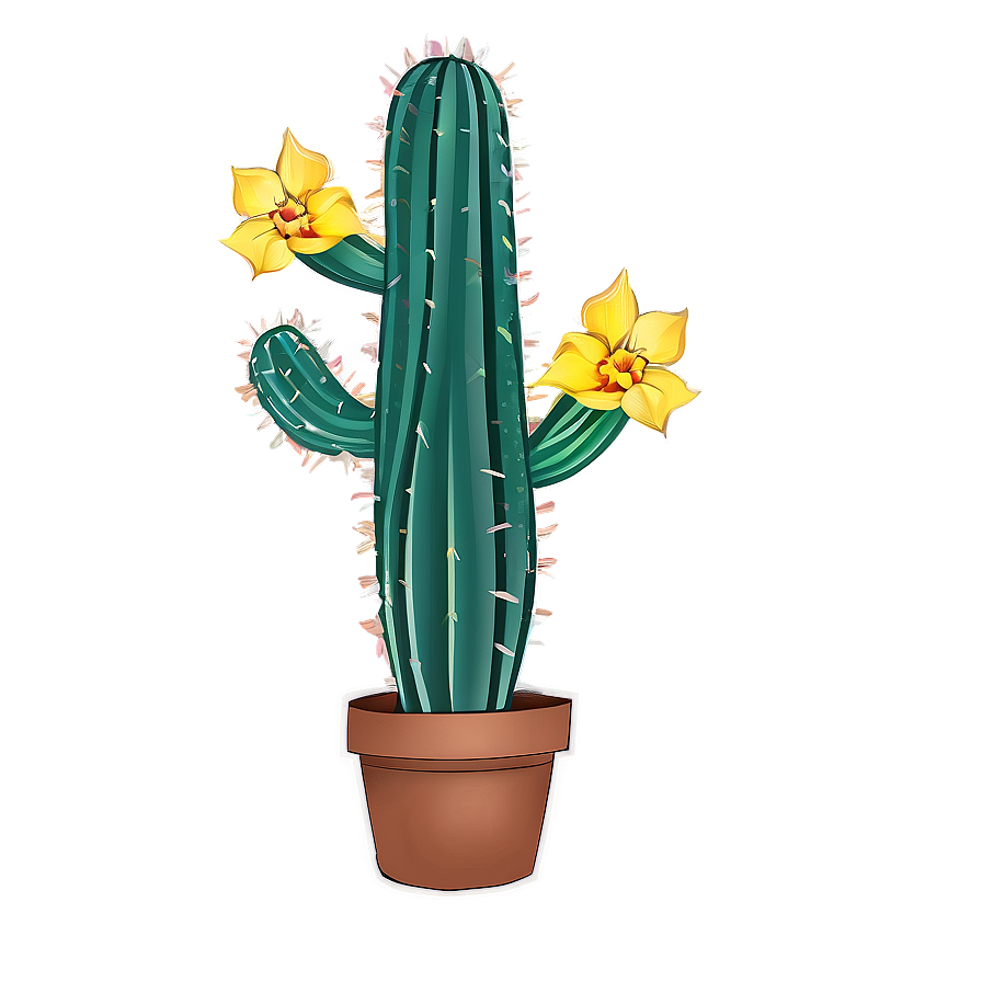 Whimsical Cactus Drawing Png Iyk85