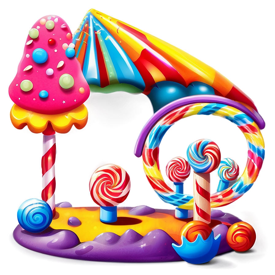 Whimsical Candy Land Scene Png Lcu6