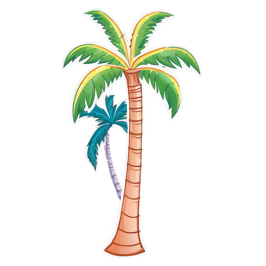 Whimsical Cartoon Palm Tree Png 06212024