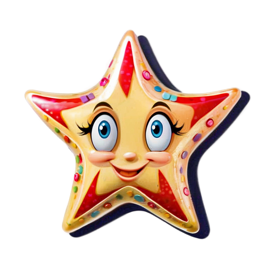 Whimsical Cartoon Star Png 06132024