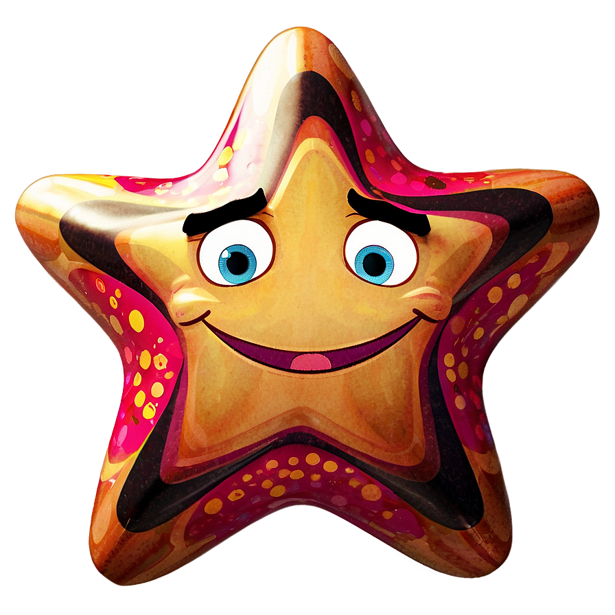 Whimsical Cartoon Star Png 06132024