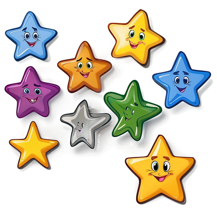 Whimsical Cartoon Star Png 10