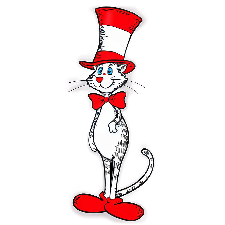 Whimsical Cat In The Hat Png Wrh