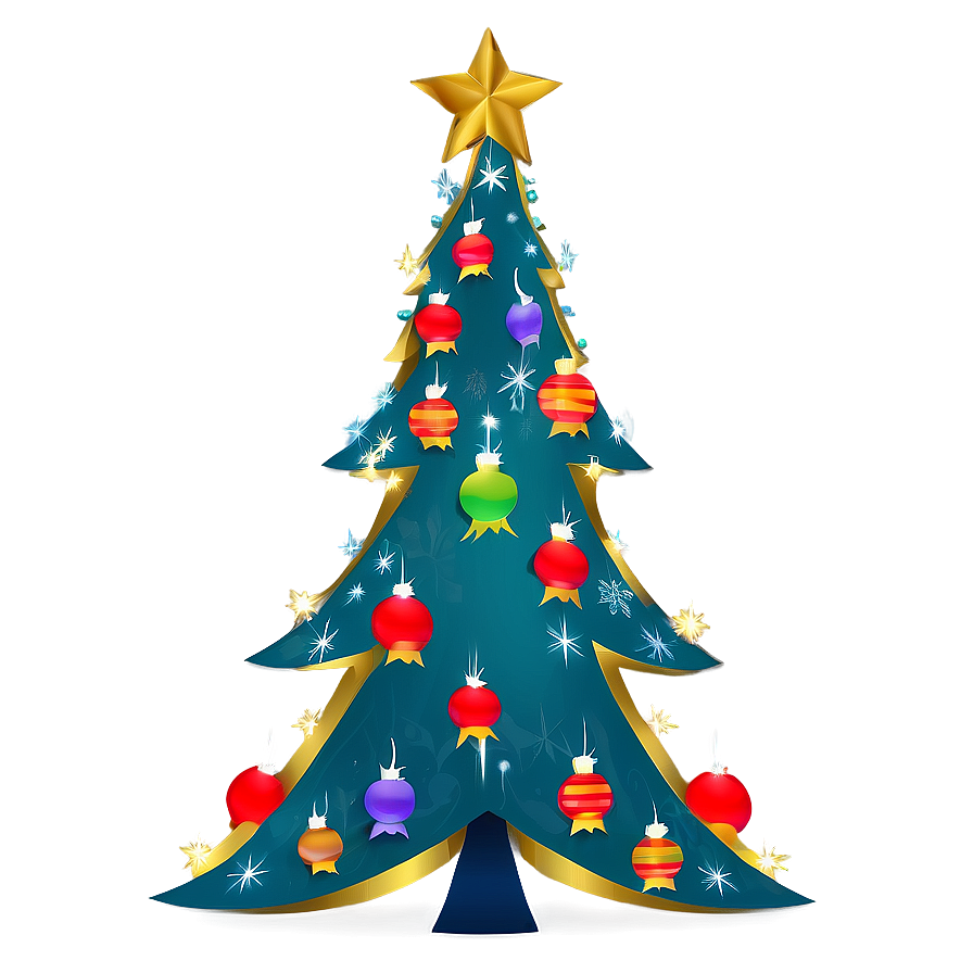 Whimsical Christmas Tree Art Png Tdc11