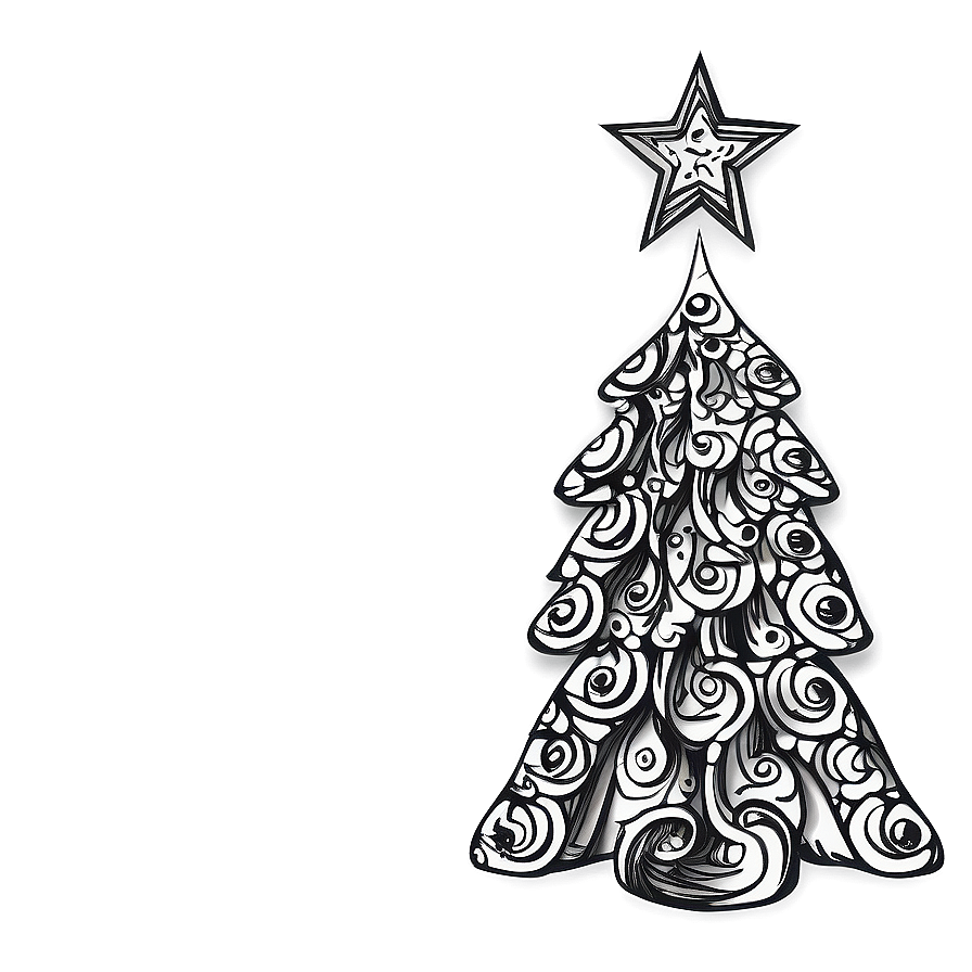 Whimsical Christmas Tree Drawing Png 06132024