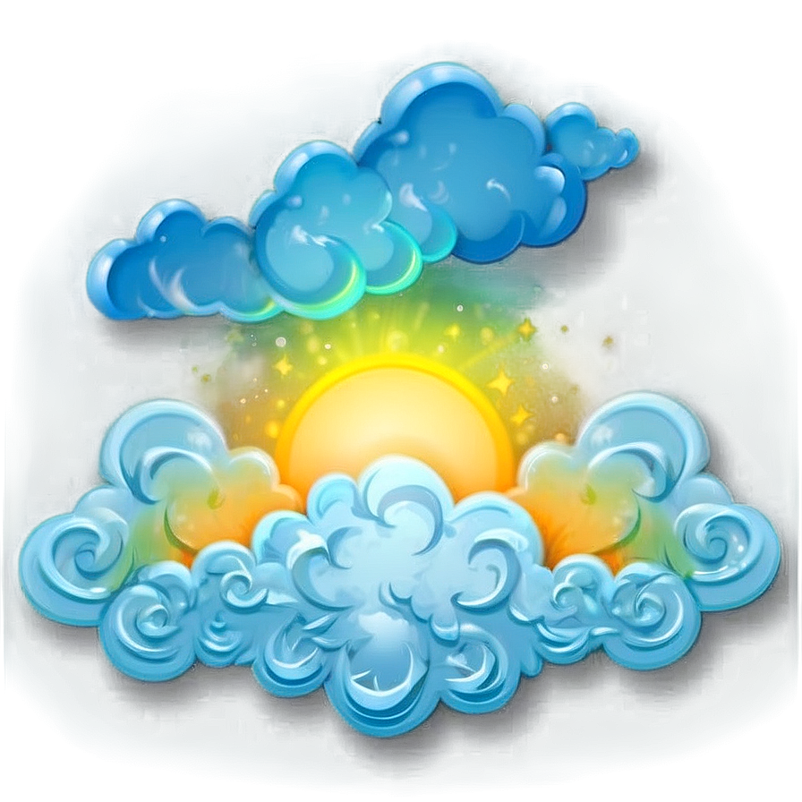 Whimsical Cloudy Sky Png 06252024