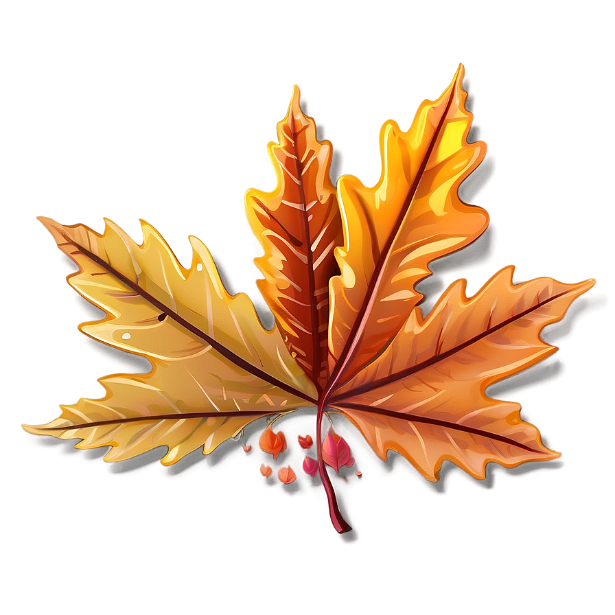 Whimsical Fallen Leaves Illustration Png Rla51