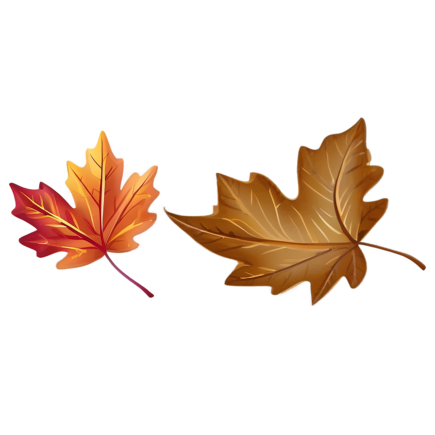 Whimsical Fallen Leaves Illustration Png Yed77