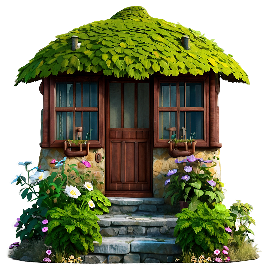 Whimsical Garden Cottage Png Sgb35