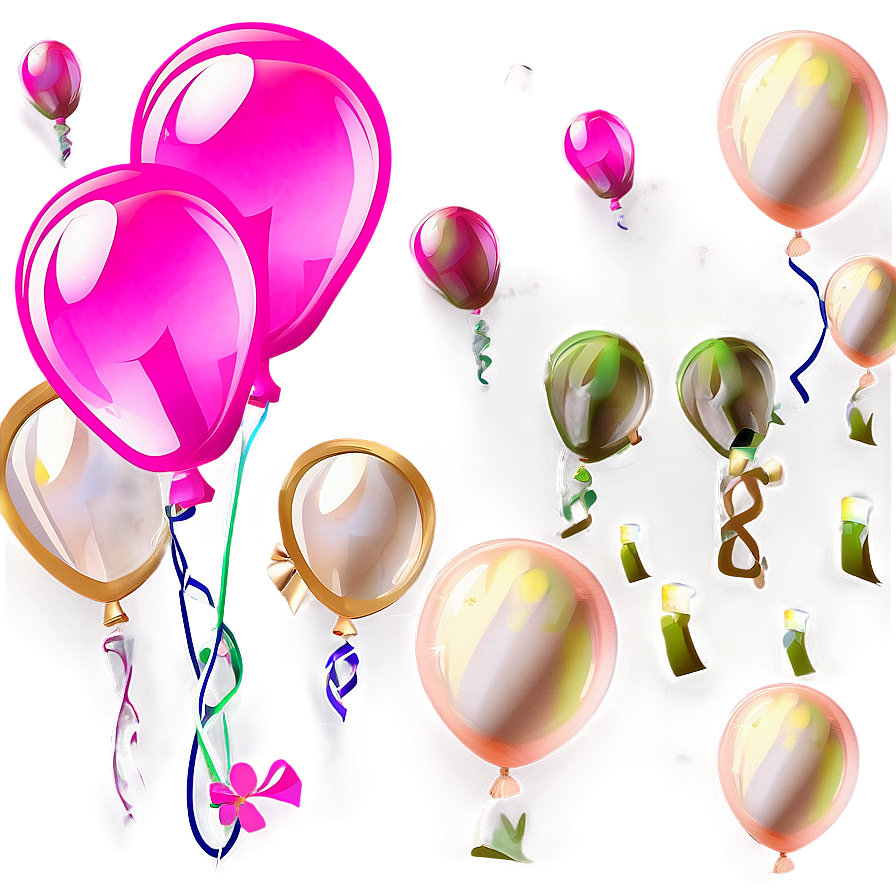 Whimsical Pink Balloons Dream Png Qtp63