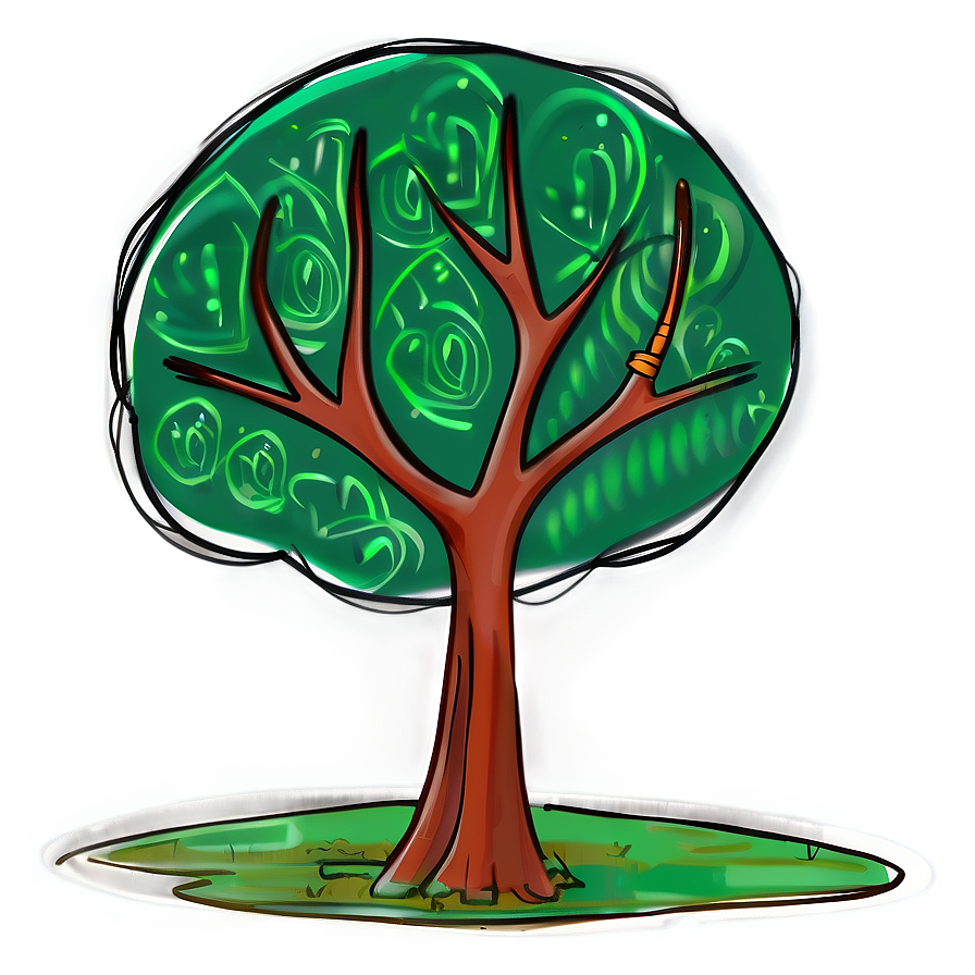 Whimsical Tree Sketch Png 06122024