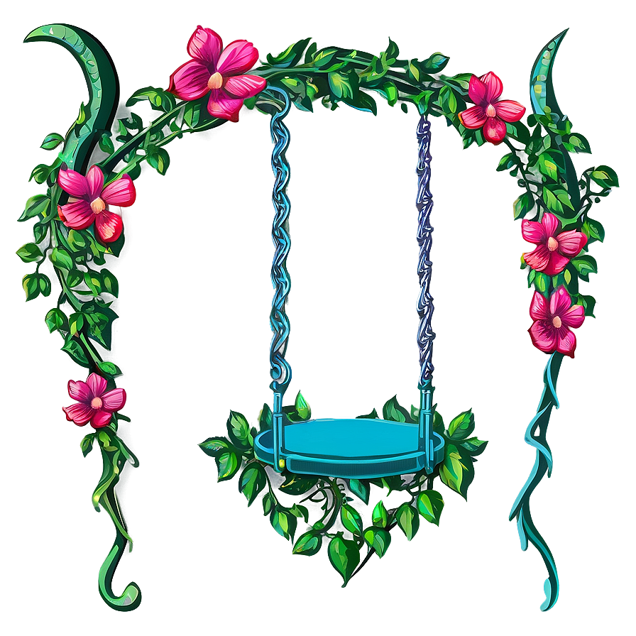 Whimsical Vine Swing Png Tch96