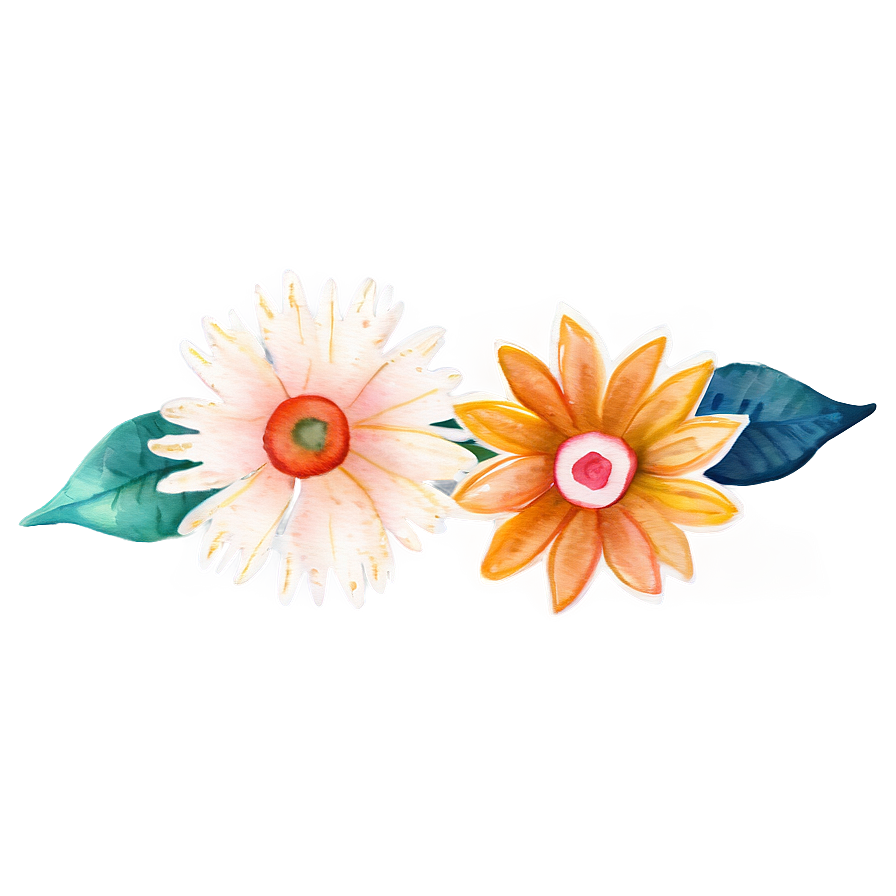 Whimsical Watercolor Flowers Png 05252024