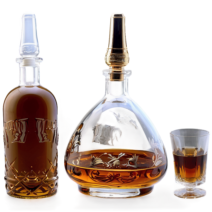 Whiskey Bottle With Glass Png 06212024