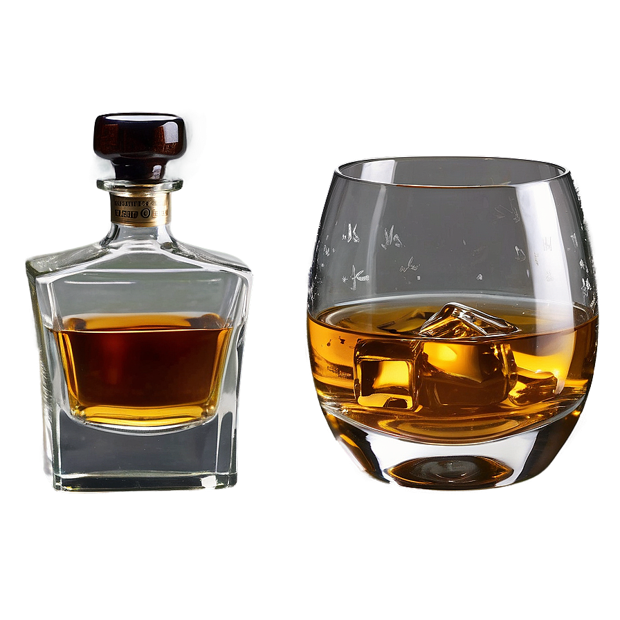 Whiskey Glass Set Png 06132024