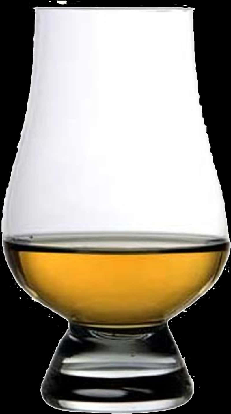 Whiskey Glass With Amber Liquid