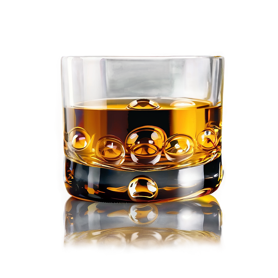 Whiskey Glass With Bubble Png Mbl