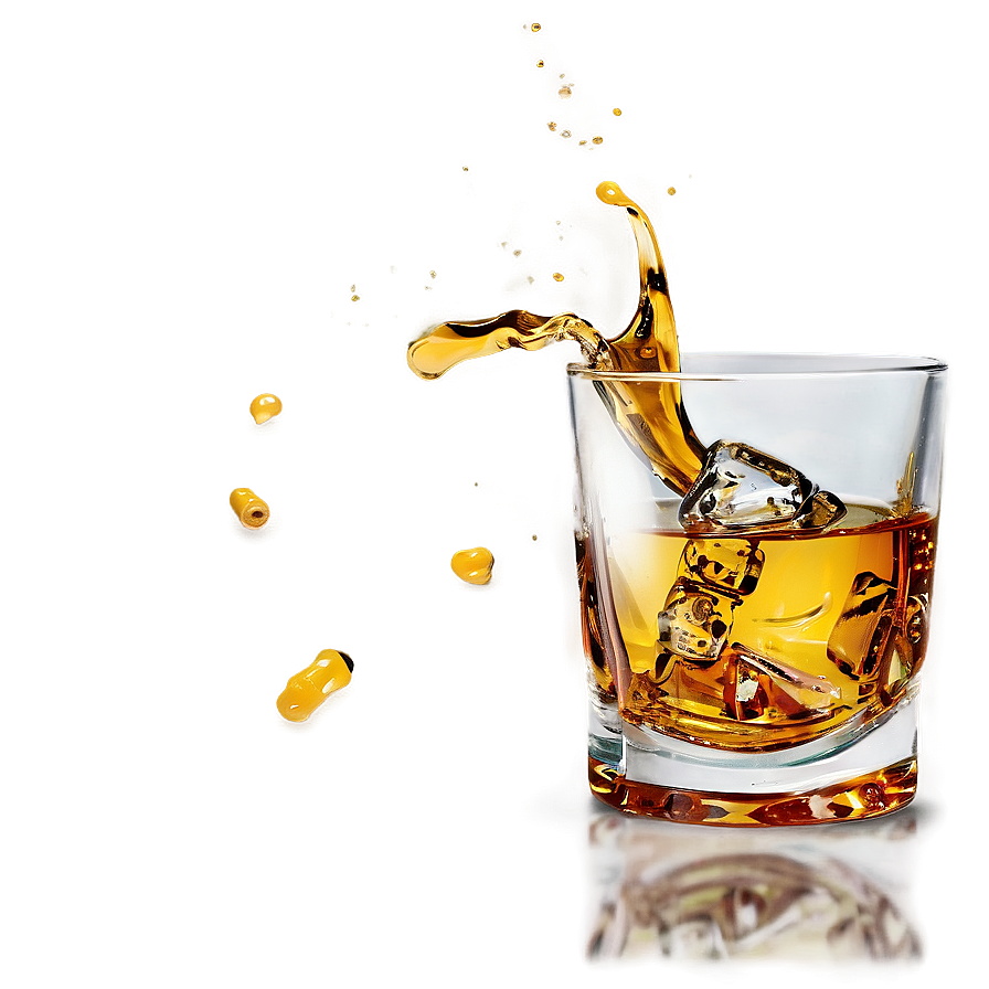 Whiskey Glass With Splash Png 81