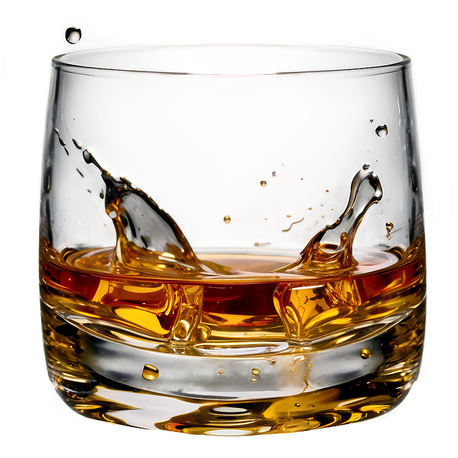 Whiskey Glass With Splash Png Yys