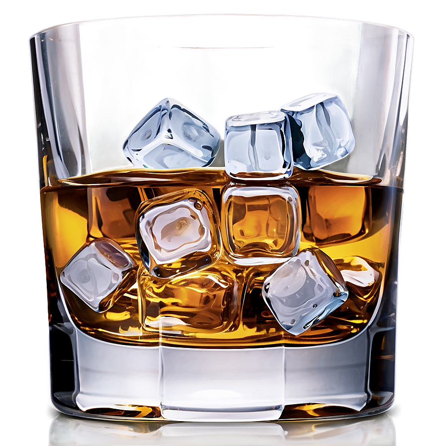 Whisky With Ice Cubes Png 06262024