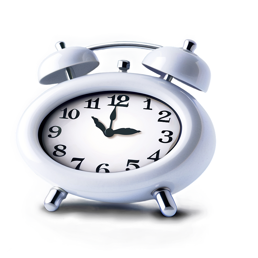 White Alarm Clock Png 05252024