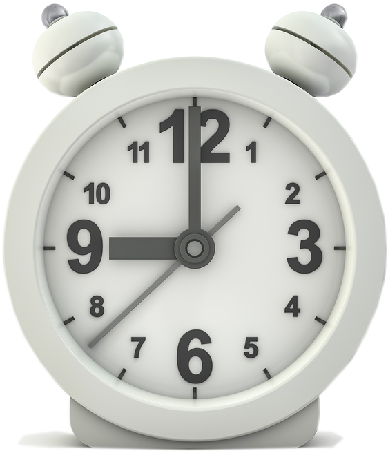 White Alarm Clock3 D Render