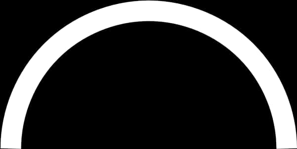 White Arc Black Background PNG with transparent background