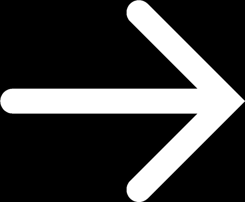 White Arrow Iconon Black Background