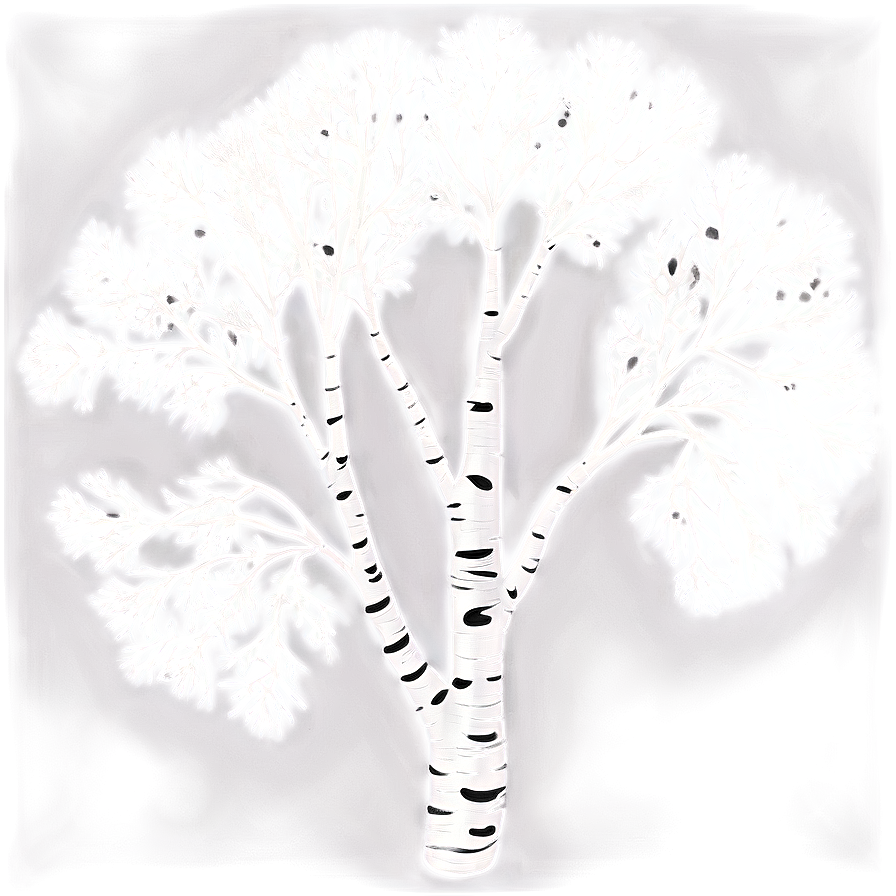 White Aspen Tree Landscape Png Qwj