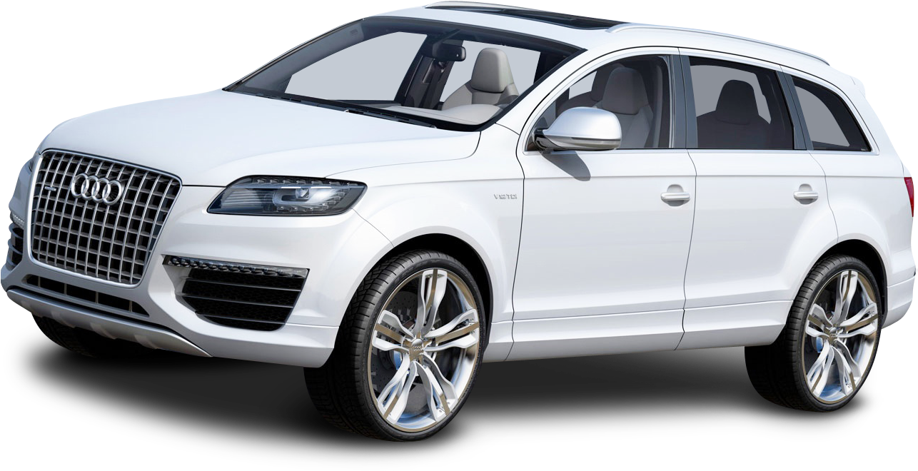 White Audi Car Png Image - Audi Q7 2007 V12, Transparent Png PNG with transparent background